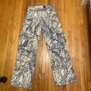VIP Gray and White Cargo Pants